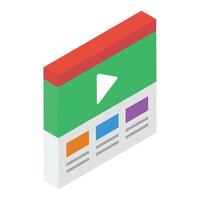 Web Video Page vector