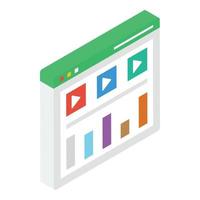 Web Video Page vector