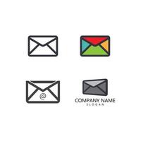 conjunto de iconos de vector de logotipo de correo