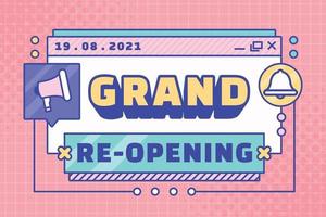 Grand Re-Opening Background vector