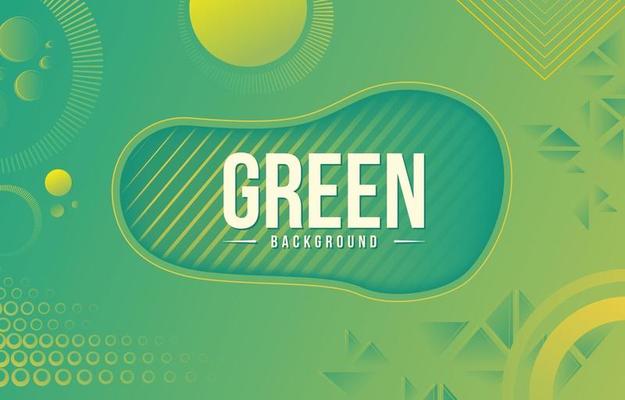 Green Geometric with Circle