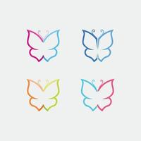 mariposa conceptual belleza icono animal insecto simple, colorido icono. logo. ilustración vectorial vector