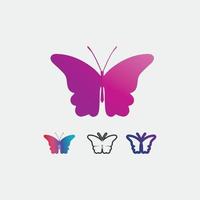 mariposa conceptual belleza icono animal insecto simple, colorido icono. logo. ilustración vectorial vector