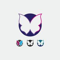 Butterfly conceptual beauty icon animal insect simple, colorful icon. Logo. Vector illustration