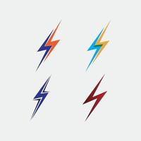 Flash eléctrico vector relámpago icono logotipo y símbolos diseño e ilustración