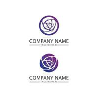 flower set vector logo and design for business design garden icon nature and beauty blossom