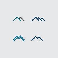 logotipo de icono de montaña foto