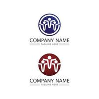 conjunto de logotipos de personas vector