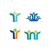 conjunto de logotipos de personas vector