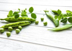 Pods of green peas photo