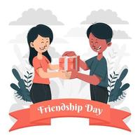 Take and Give on Friendship Appreciation Day vector