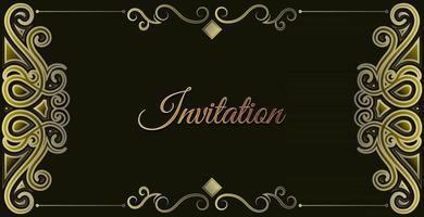 patrón ornamental de estilo de fondo de invitación de lujo vector