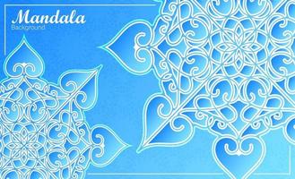 elegant blue gradient mandala background vector