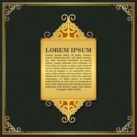 Luxury calligraphy square ornament frame line vector