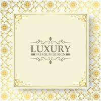 luxury yellow ornament pattern background vector