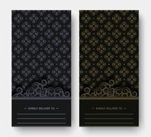 dark invitation card in pattern vector