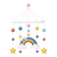 nursery room crib mobile vector