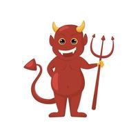 halloween red hell demon devil vector