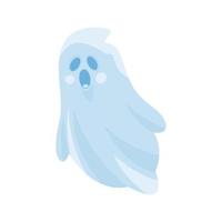 Cartoon funny spooky ghost vector