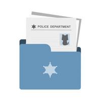 police case file with wanted cat vector