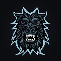 gorilla mascot logo vector illustration