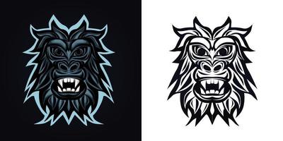 gorilla mascot logo vector illustration