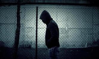 Young street gang with mask photo