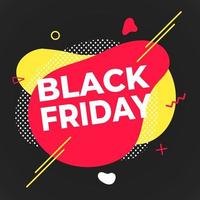 Black friday poster or banner design template vector illustration.