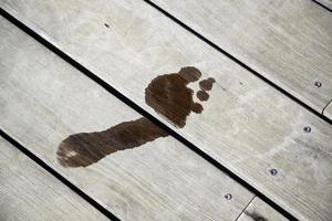 Footprint wet ground photo