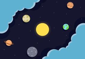Space Background Illustration For Explore In Outer Space vector