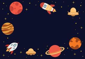 Space Background Illustration For Explore In Outer Space vector