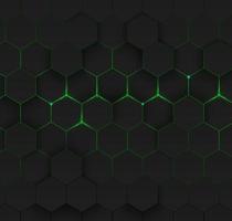 Concepto de tecnología futurista de fondo hexagonal verde abstracto vector