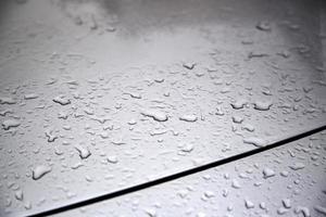 Glass raindrops detail photo