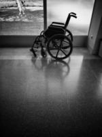 Wheelchair in a hospital photo