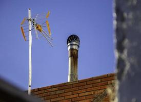 Industrial chimney smoke outlet photo