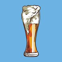 hand drawn glass beer illustration
