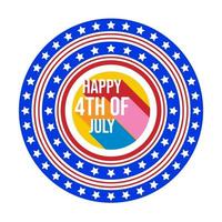 4th july happy independence day banner template design Vector illustration.