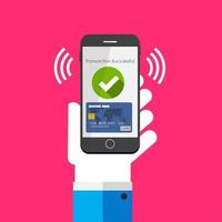 Mobile Payment Flat Concept Vector Illustration