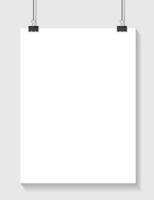 White Paper Template with Place for your Text with Clip vector