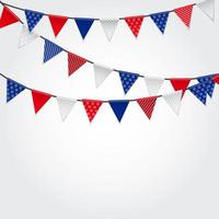 Party Background with Flags Vector Illustration