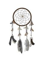 Naturalistic Dreamcatcher Isolated on White Background. vector