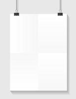 White Paper Template with Place for your Text with Clip vector