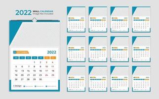 2022 wall calendar template, schedule calendar yearly business planner, timetable, events calendar, desk calendar vector