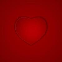 Heart on Red Background Vector Illustration