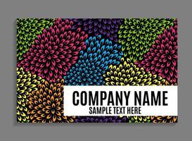 Beautiful Abstract Leaf Company Business Card Template. Vector Illustration