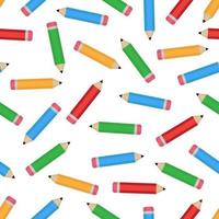 Seamless pattern with colorful pencils. vector