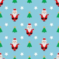 Santa Claus cute seamless pattern for Christmas vector