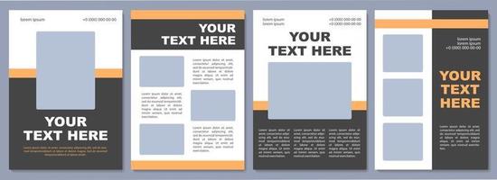 Marketing brochure template. Inform potential customers. Flyer, booklet, leaflet print, cover design with copy space. Your text here. Vector layouts for magazines, annual reports, advertising posters