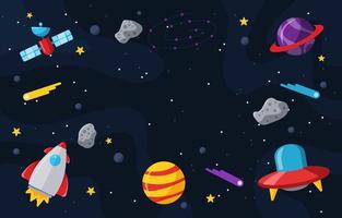 Colourful Space Background vector