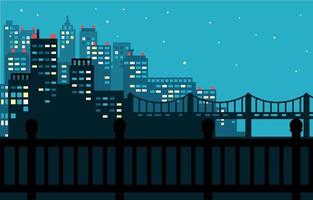 Night Cityscape Background vector